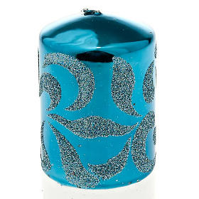 Velas Navideñas: Vela Navidad color turquesa