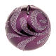 Holiday sphere candle purple decoration s1