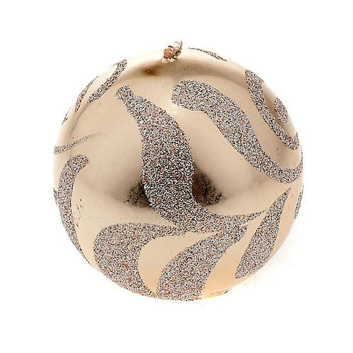 Christmas decoration sphere candle champagne 1