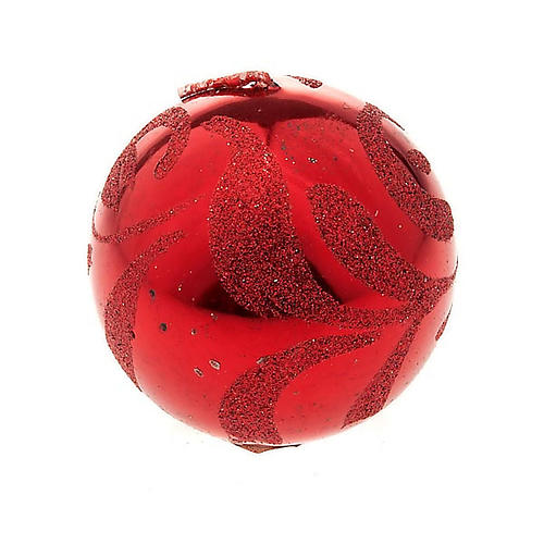Christmas decoration sphere candle red 1