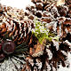 couronne de noel, pignes et neige, décorations noël s2