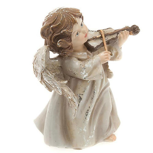 Angelito músico con violín decoraciones navideña 2