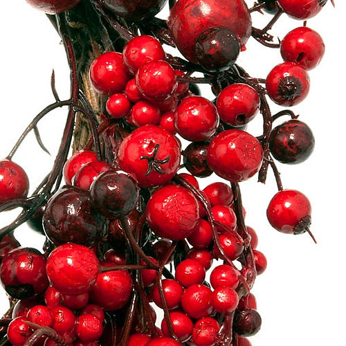 Weihnachtskrone Zweigen und rote Beeren 3