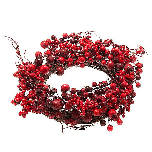 Christmas garland with red berries 1