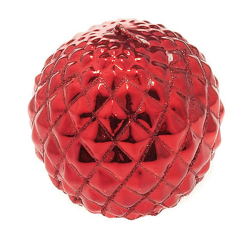 Christmas decoration candle sphere diamonds red 1