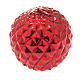Christmas decoration candle sphere diamonds red s1