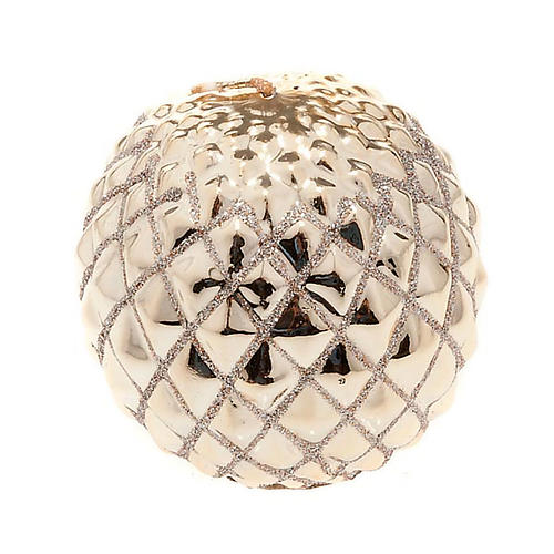 Christmas decoration candle sphere diamonds gold 1