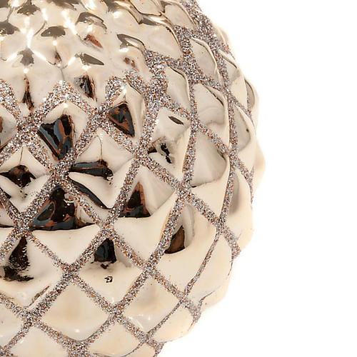Christmas decoration candle sphere diamonds gold 2