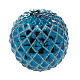 Christmas decoration candle sphere diamonds turquoise s1