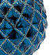 Christmas decoration candle sphere diamonds turquoise s2