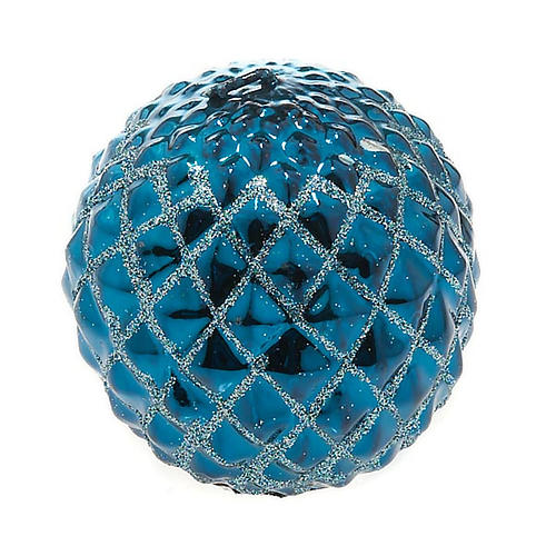 Holiday Candle candle sphere diamonds turquoise 1