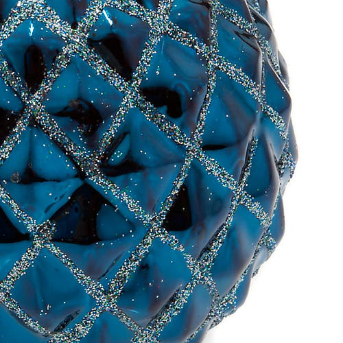 Holiday Candle candle sphere diamonds turquoise 2