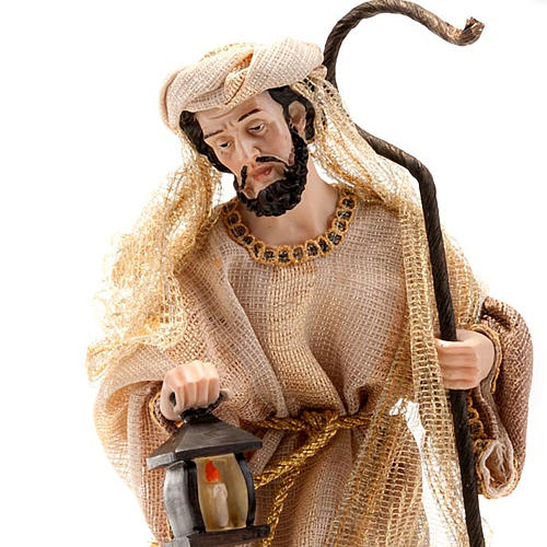 Natività beige oro cm 33 resina 3