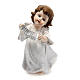 Christmas decoration white angel with accordion 14 cm figurine s1