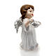 Christmas decoration white angel with accordion 14 cm figurine s2