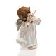 Ángel blanco con flauta travesera 14 cm. adorno de navida s2