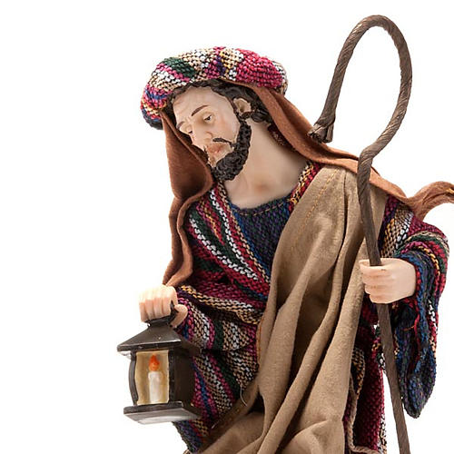 Nativité manteau multi couleur résine 33 cm 2