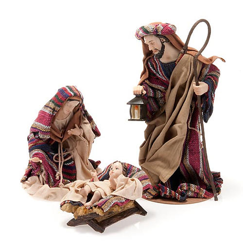 Natività manto multicolore resina cm 33 1