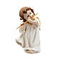 Nativity set accessory white angel with transverse flute s1