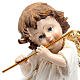 Nativity set accessory white angel with transverse flute s2