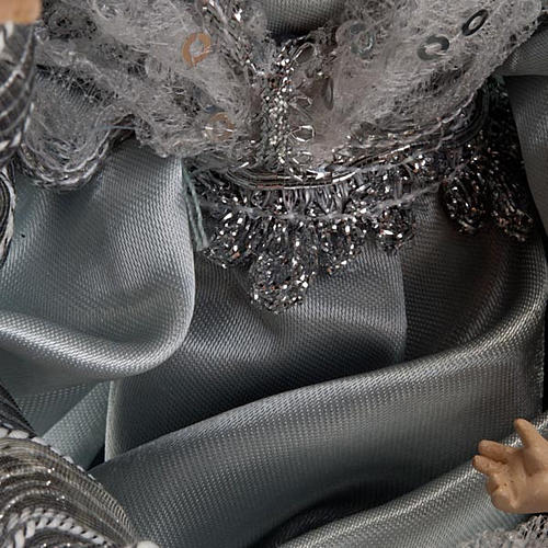 Silver colour nativity set 20cm 2