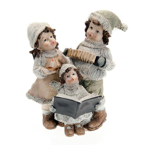 Kleine Statue drei Kindern dass singen Weihnachtsdekoration 1