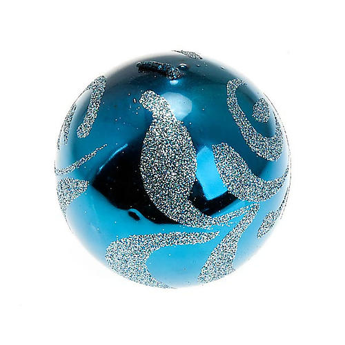 Christmas candle, turquoise spheric candle 1