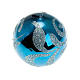 Bougie de Noel, sphère, bleu s1