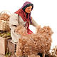 Nativity scene  girl sheep sherer animated 14cm figurine s3