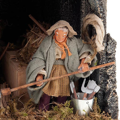 Nativity scene figurine farmer in the shed animated 10cm figurin 2