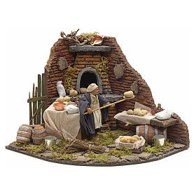 Animated manger scene figurine, Baker 12 cm