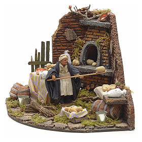 Animated manger scene figurine, Baker 12 cm