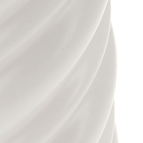 Bougie de Noel, tresse, blanche, 7 cm diamètre 2