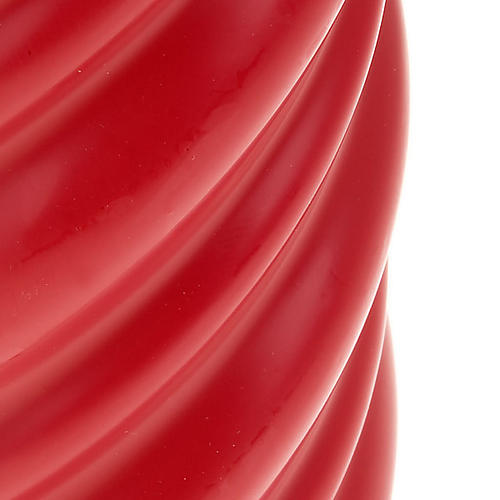 Christmas spiral red candle, red colored 7cm 2