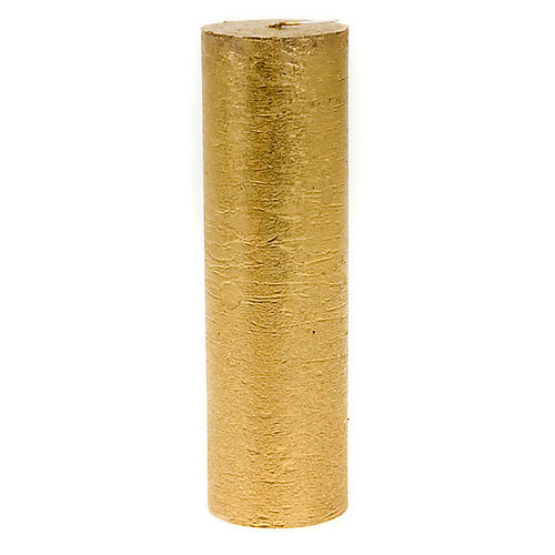Christmas candle, cylindrical, gold coloured 5.5cm 1