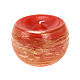 Christmas candle, round, red with gold shades s1