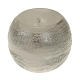 Christmas candle, round, silver shades s1