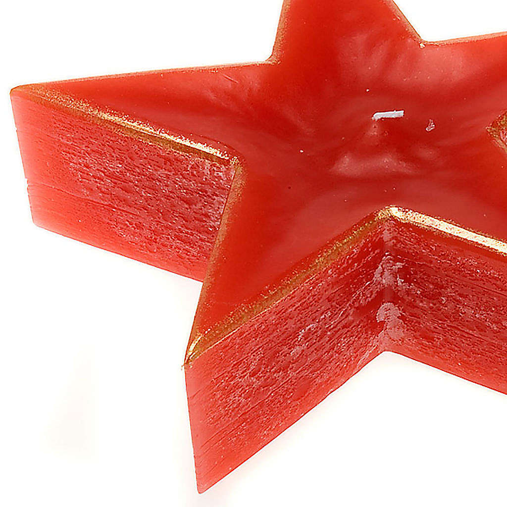 Christmas candle, red star | online sales on HOLYART.co.uk