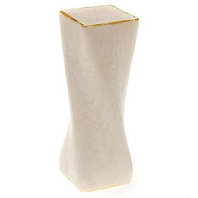 Velas Navideñas: Vela navidad espiral marfil y oro diám. 7 cm.