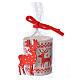 Christmas candle in glass, assorted red white s1
