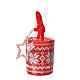 Christmas candle in glass, assorted red white s2