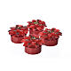 Christmas candle, poinsettia set of 4 pieces s1