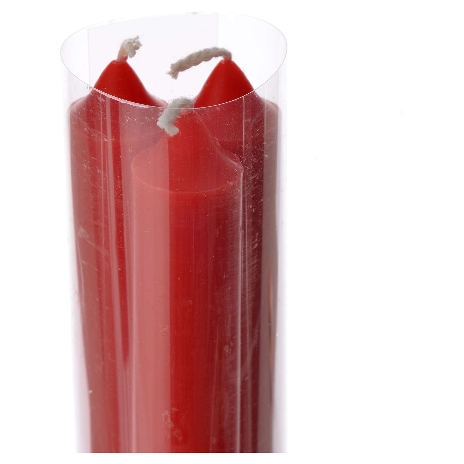 Christmas candles, red colour 3 pieces online sales on HOLYART.co.uk