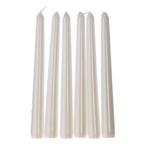 Christmas candles, pack of 6 plain candles 1