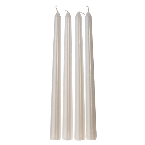 Christmas candles, pack of 4 plain candles 1