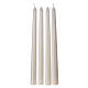 Christmas candles, pack of 4 white candles s1