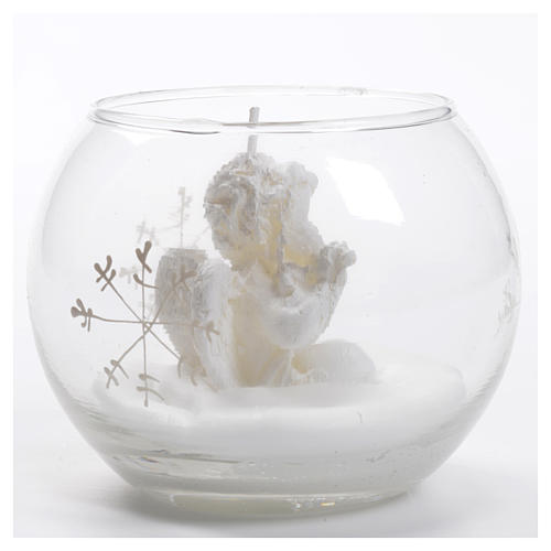 Christmas candle & Angel in glass ball 2