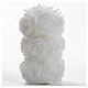 Christmas candle white roses & glitter s1