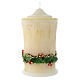 Christmas candle with holly s1