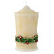 Christmas candle with holly s2